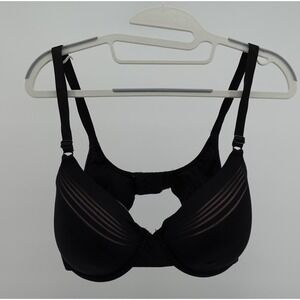 Warners No Side Effects Underwire Bra Black Mesh Stripe 40B RB2501A